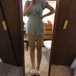 One shoulder romper